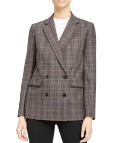 Budget β Theory Piazza π© Womens Wool Office Double-Breasted Blazer β