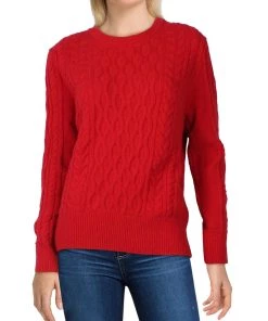 Best Sale 🔔 Barbour Laven 👩 Womens Cable Knit Crewneck Pullover Sweater 🌟