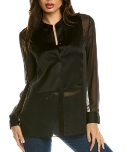 Buy β€οΈ women Theory Sheer Top βοΈ