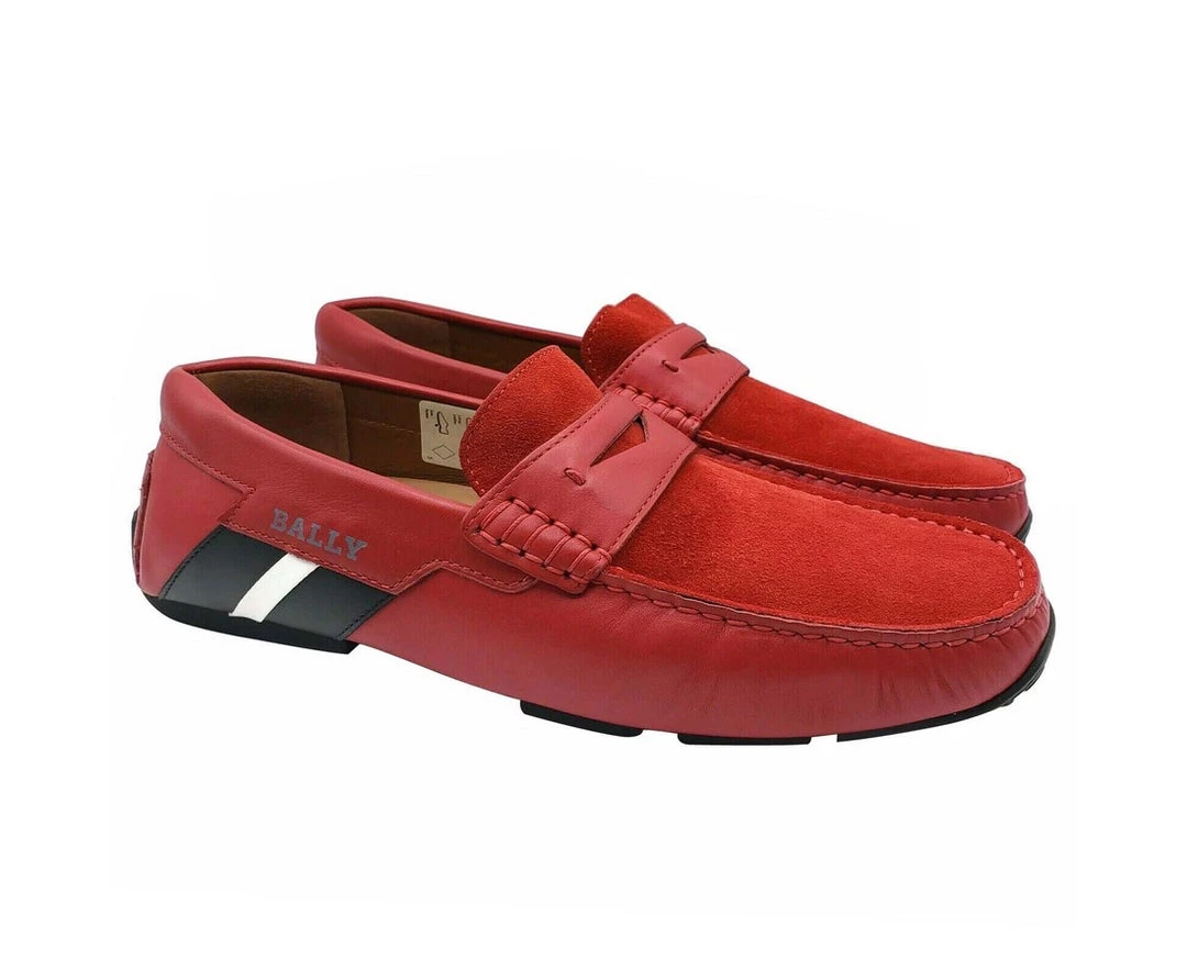 Discount π Bally Men's Piotre Leather / Suede With / Web Logo Slip On Loafer π Shoes π― 2 Discount π Bally Men's Piotre Leather / Suede With / Web Logo Slip On Loafer π Shoes π― - Image 2