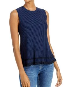 Budget π₯ Theory Ottoman π© Womens Ruffle Hem Ribbed Blouse π