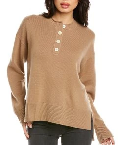 Best Sale ✨ women Theory Cashmere Henley Sweater 🥰