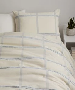 Promo 🔔 Dormify Georgia Yarn Dyed Clip Plaid Comforter and Sham Set 😀