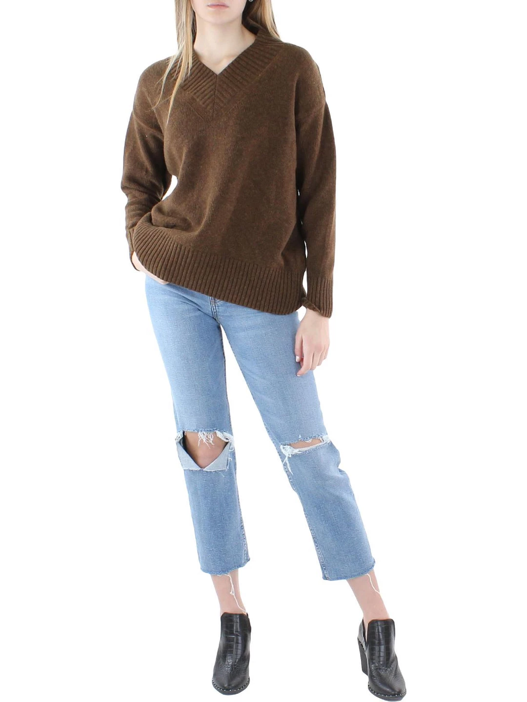 Hot Sale π€© Barbour Katherine π© Womens V-Neck Wool Blend Pullover Sweater π 1 Hot Sale π€© Barbour Katherine π© Womens V-Neck Wool Blend Pullover Sweater π