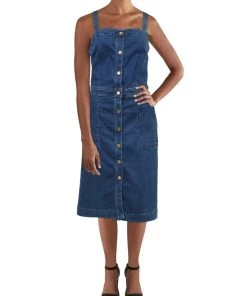 Buy 🔔 Barbour Darcie 👩 Womens Denim Knee Shift 👗 Dress 🔥