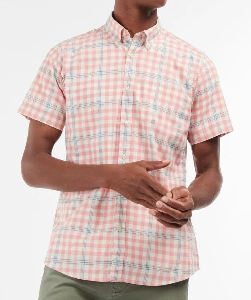 Top 10 😀 Barbour Men'S Middleton Short Sleeve Tailored 👕 Shirt in Pink 🛒
