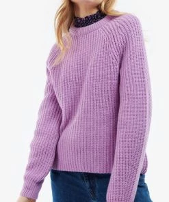Deals ✔️ Barbour 👩 women Hartley Knit Sweater in Lilac ❤️