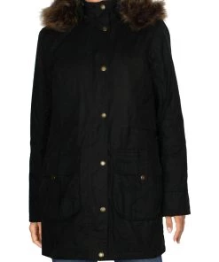 Promo 💯 Barbour Homeswood 👩 Womens Cotton Cold Weather Raincoat 🥰