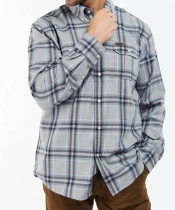 Coupon 🧨 Barbour men Singsby Thermo Weave Tartan 👚 Shirt in Grey Marl 🌟