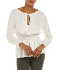 Discount 🛒 women Theory Modern Silk Top 😉