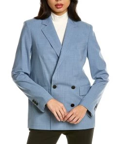 Brand new 🧨 women Theory Piazza Wool-Blend Jacket 🔔