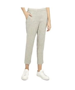 Best deal 😀 Theory Treeca 👩 Womens Linen Blend Pull On Cropped Pants 🎁