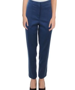 Discount ✔️ Theory Treeca 👩 Womens High Rise Slit Pockets Cropped Pants 💯