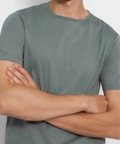 Discount π Theory Men'S Luxe Cot Precise Tee in Balsam Green π