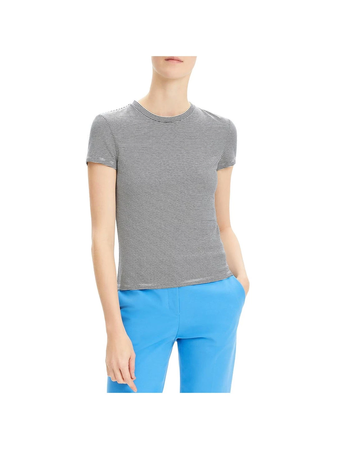 Deals π Theory Tiny Tee π© Womens Knit Striped Knit Top β 1 Deals π Theory Tiny Tee π© Womens Knit Striped Knit Top β
