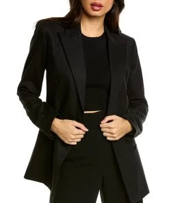 Deals ⌛ women Theory Double-Breasted Wool-Blend Jacket ✨