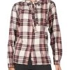 Flash Sale 😀 Barbour Millcross 👩 Womens Puff Sleeve Tie-Neck Button-Down Top 🛒