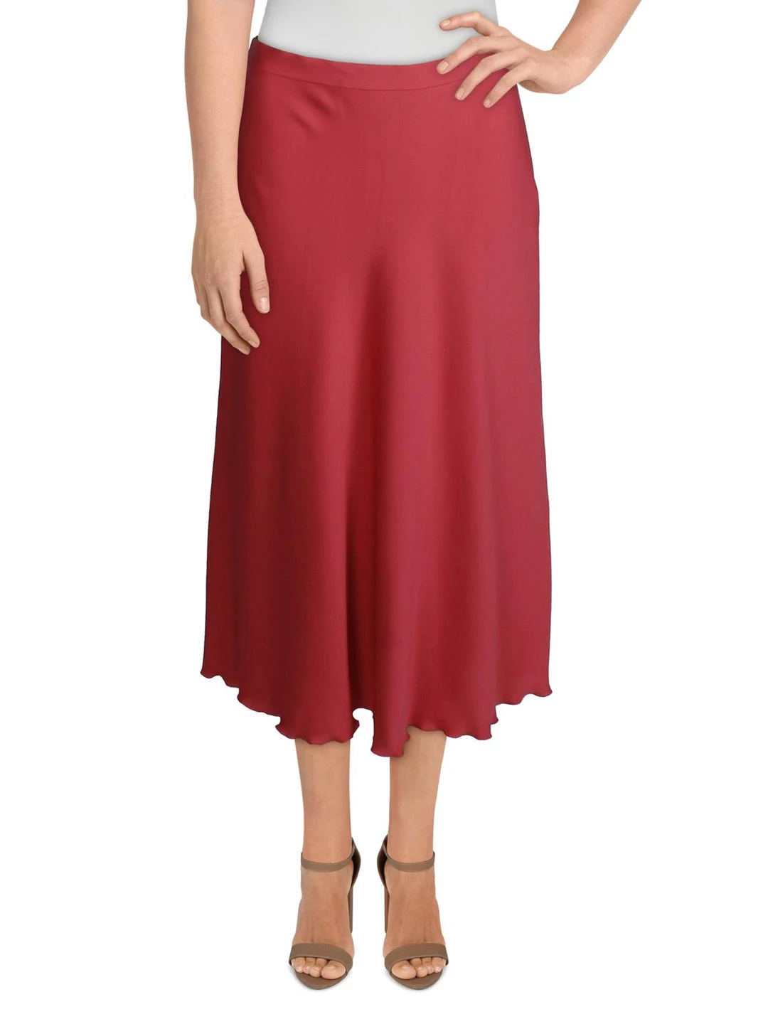 Promo βοΈ Theory π© Womens Solid Silk Midi π Skirt π 1 Promo βοΈ Theory π© Womens Solid Silk Midi π Skirt π