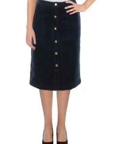 Coupon 🌟 Barbour Rebecca 👩 Womens Corduroy Knee Length A-Line 👗 Skirt ✔️