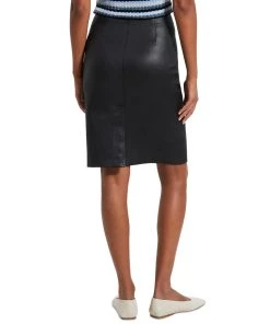 Budget π Theory π© Womens Lambskin Leather Back Slit Pencil π Skirt π―