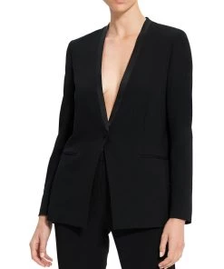 Best Sale π Theory π© Womens One Button Work Tuxedo Jacket β¨