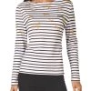 Promo ❤️ Barbour Hawkins 👩 Womens Striped Crewneck Pullover Top 🛒