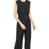 Outlet ✔️ Theory 👩 Womens Button Front Belted Jumpsuit 💯