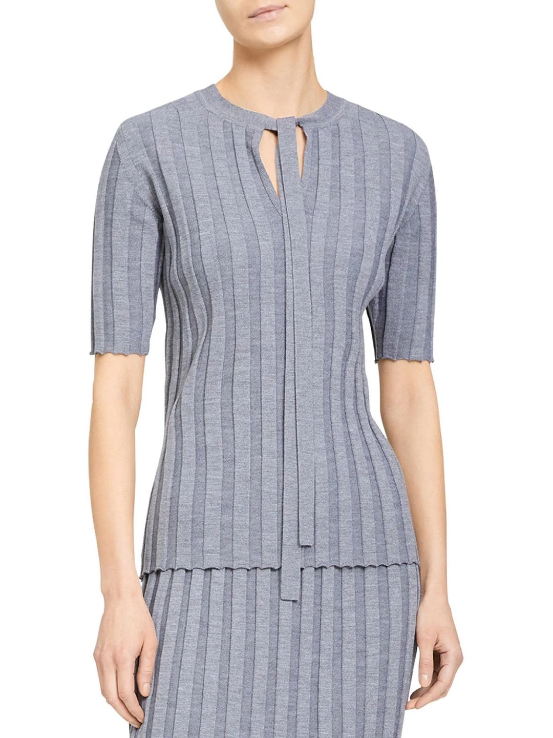 Cheap β Theory π© Womens Wide Ribbed Tie Neck Pullover Top 𧨠1 Cheap β Theory π© Womens Wide Ribbed Tie Neck Pullover Top π§¨