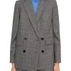 Hot Sale ✨ Theory Piazza 👩 Womens Plaid Business Two-Button Blazer 👏