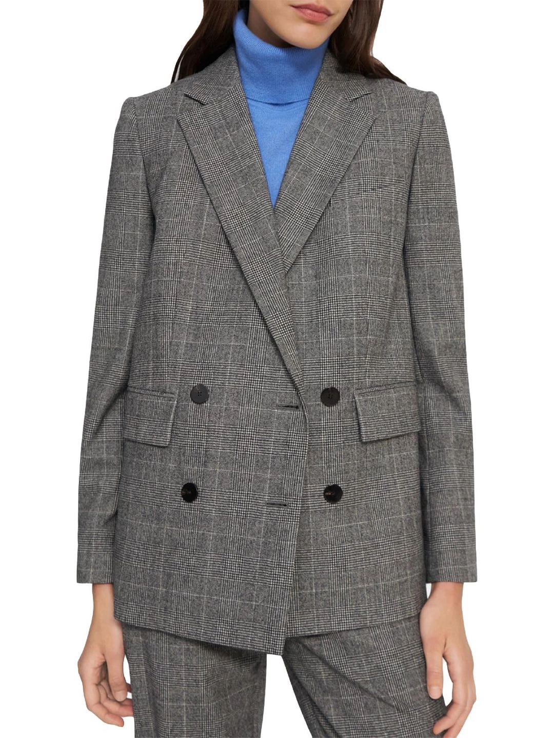 Hot Sale β¨ Theory Piazza π© Womens Plaid Business Two-Button Blazer π 1 Hot Sale β¨ Theory Piazza π© Womens Plaid Business Two-Button Blazer π