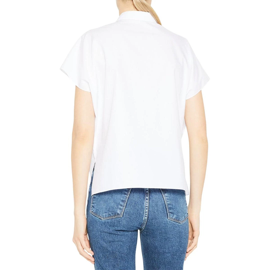 Top 10 βοΈ Theory π© Womens Cotton Work Button-Down Top π 2 Top 10 βοΈ Theory π© Womens Cotton Work Button-Down Top π - Image 2