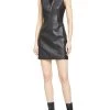 New 👍 Theory 👩 Womens Leather Merino Wool Blend Sheath 👗 Dress ✔️
