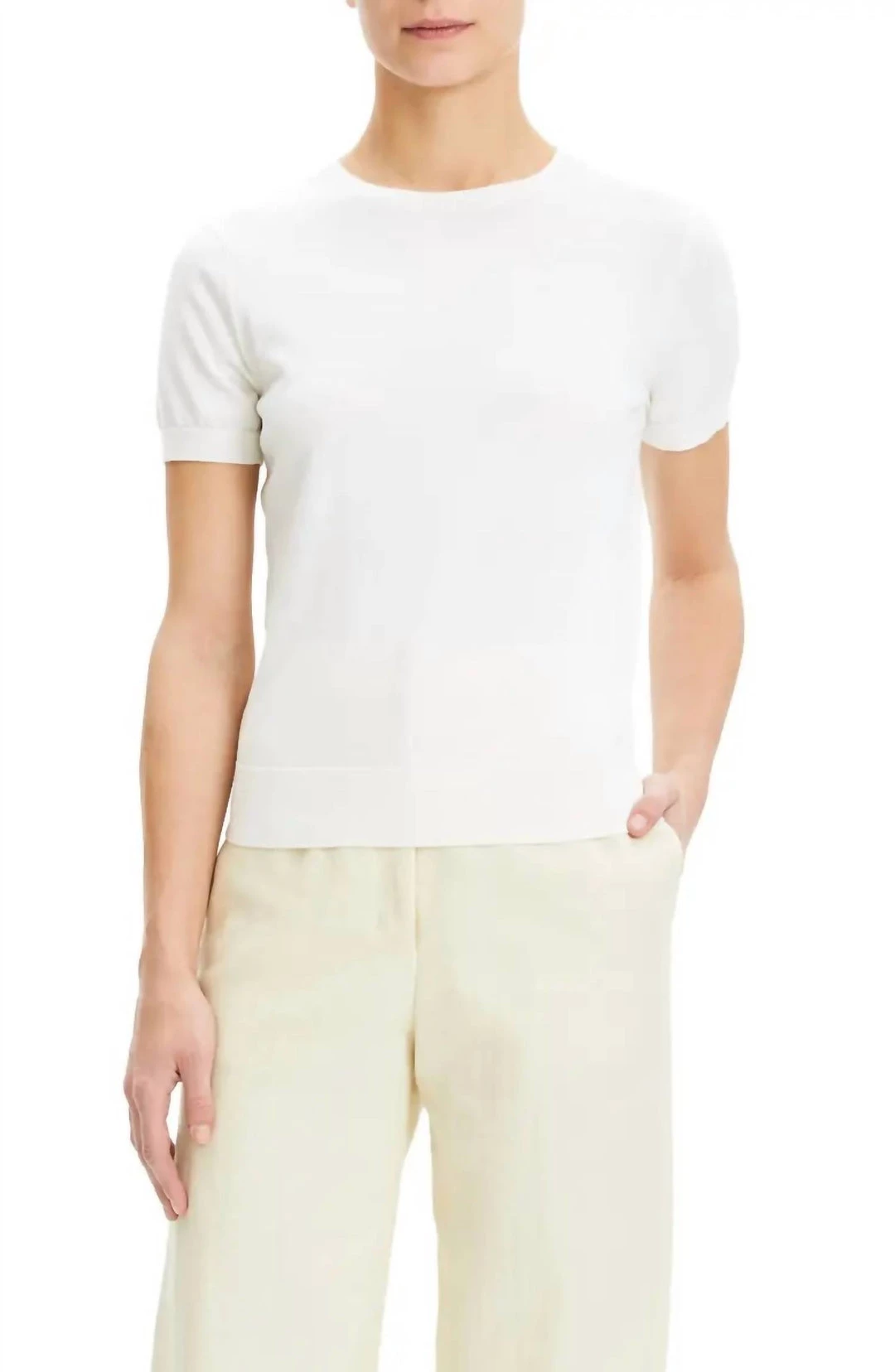 Best reviews of π Theory π© women Basic Silk Tee in White π₯° 1 Best reviews of π Theory π© women Basic Silk Tee in White π₯°