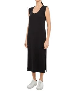 Cheap ⭐ Theory 👩 Womens Modal Cuff Scoop Midi 👗 Dress 🤩