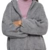 Cheap 🧨 Theory 👩 Womens Wool Faux Fur Zip Hoodie 😍