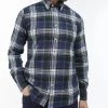 Coupon 🧨 Barbour men Crossfell Tailored 👚 Shirt in Deep Blue 😍