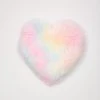 Best Sale ⌛ Dormify Sophia Tie Dye Faux Fur Heart Pillow - 14″x14″ ⭐