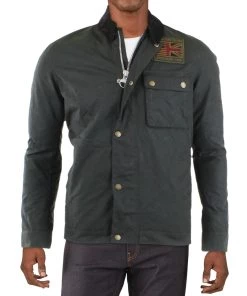 New 💯 Barbour International Workers Mens Waxed Cotton Heavy Motorcycle Jacket ✔️