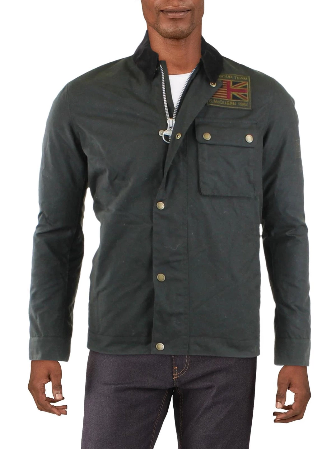 New π― Barbour International Workers Mens Waxed Cotton Heavy Motorcycle Jacket βοΈ 1 New π― Barbour International Workers Mens Waxed Cotton Heavy Motorcycle Jacket βοΈ